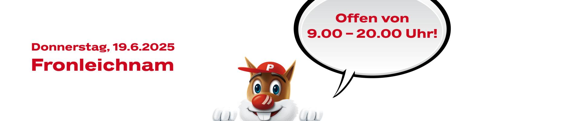 Offen an Fronleichnam