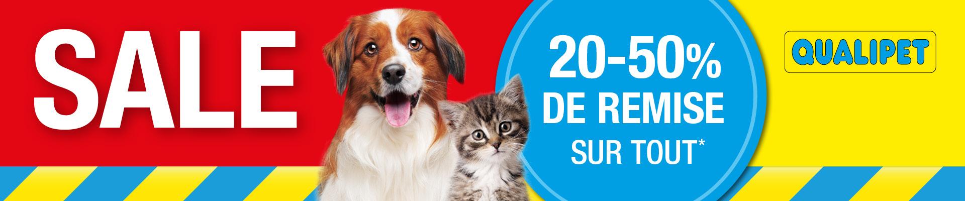 Soldes chez QUALIPET : 20 à 50 % de réduction sur tout*