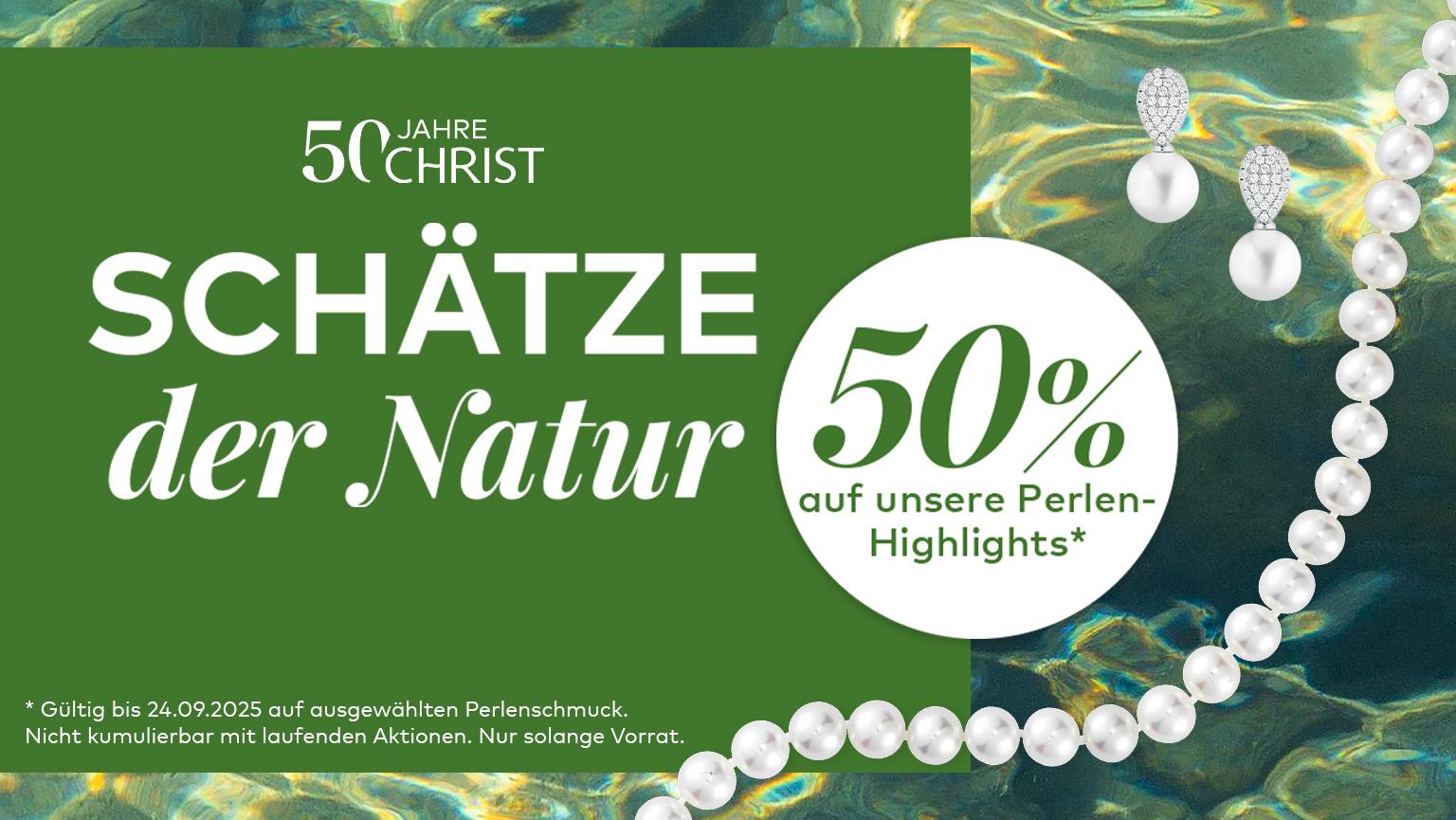 50% auf ausgewählte Perlenhighlights