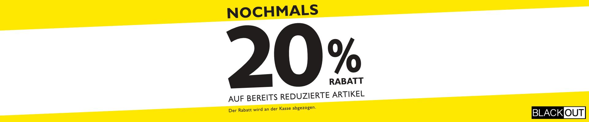 20 % EXTRA AUF SALE