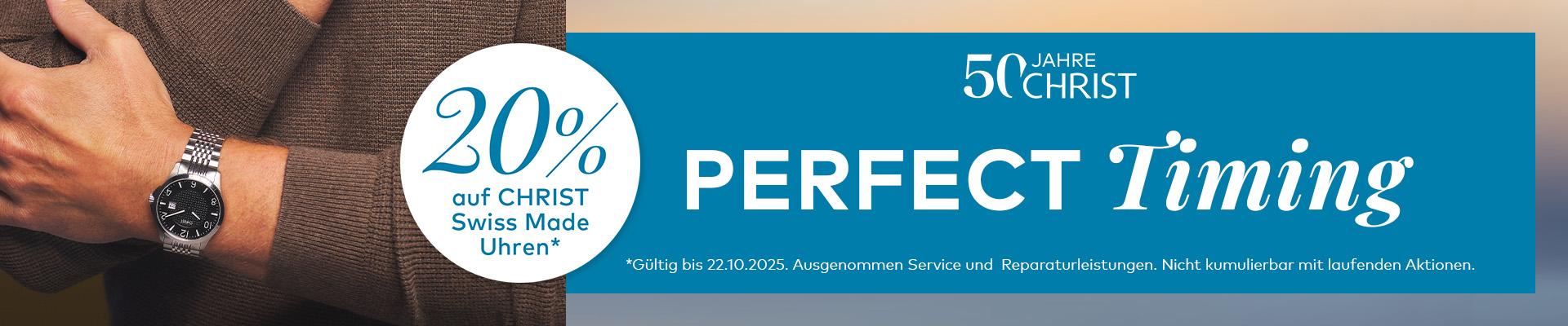 20% auf CHRIST Swiss Made Uhren