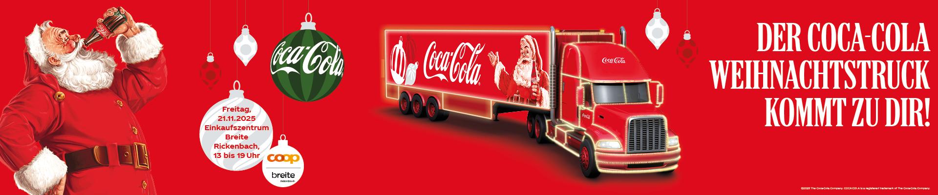 Der Coca-Cola Weihnachtstruck in Breite Rickenbach