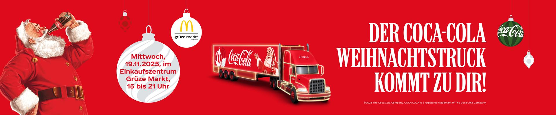 Der Coca-Cola Weihnachtstruck im Grüze Markt